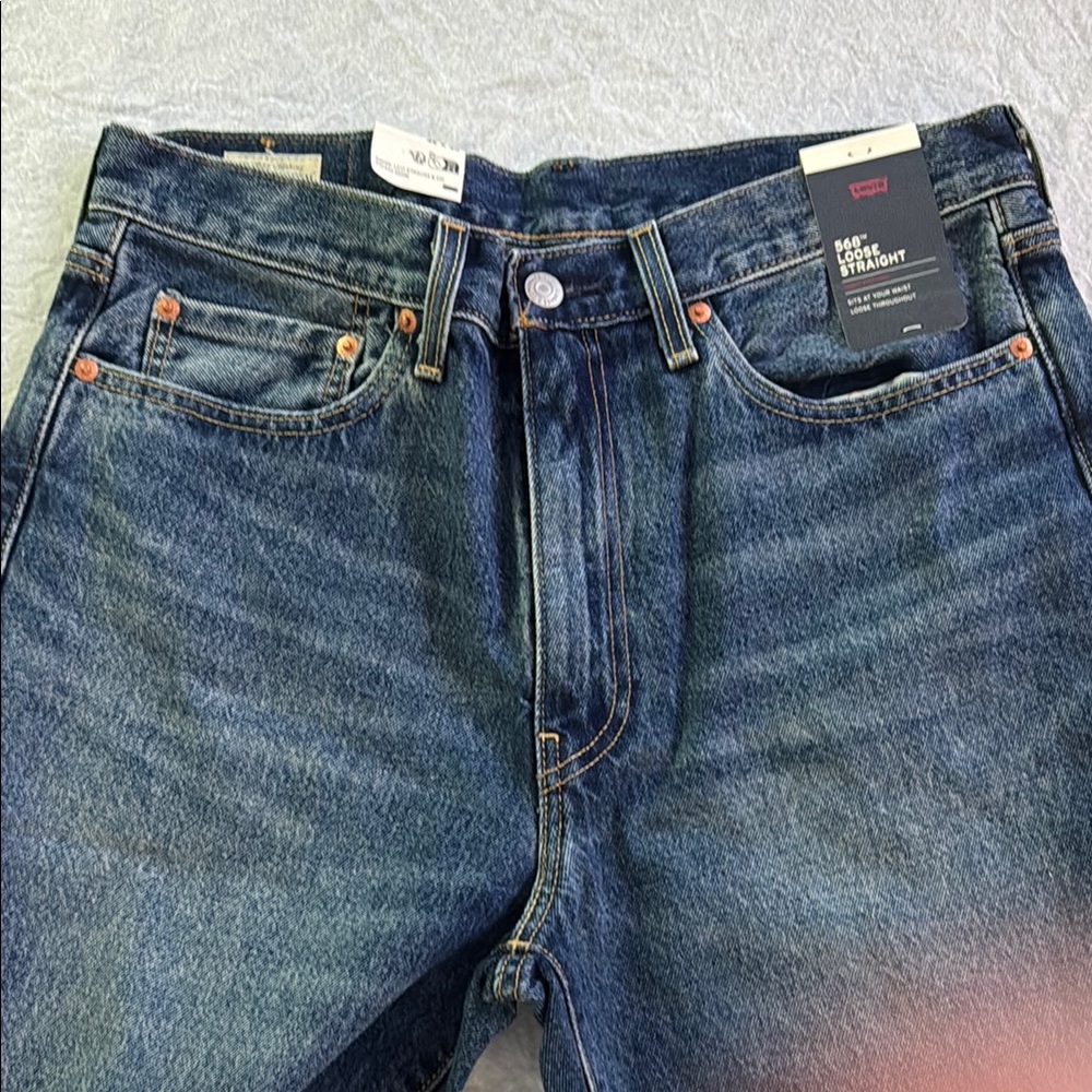 Levi's Blue Straight Jeans with Classic Indigo Wash
